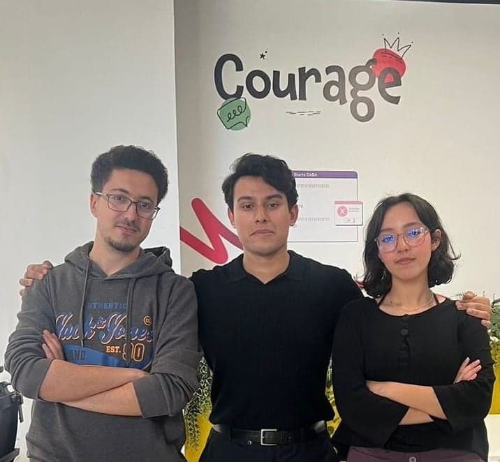 The team at check-out