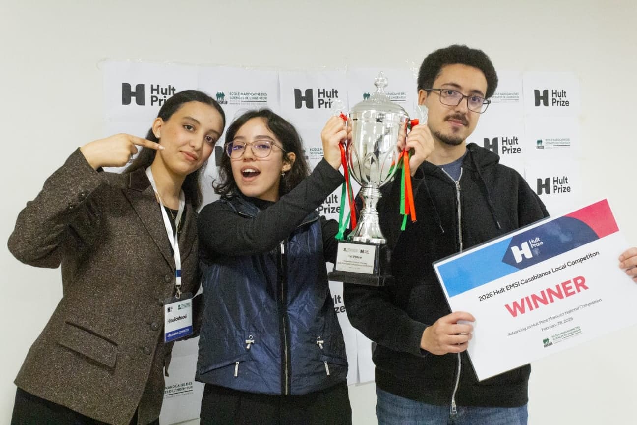 Trophy and winner board, EMSI campus round